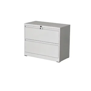 Modern Double-drawer Lockable Filing Cabinet for Home Office Made of Steel