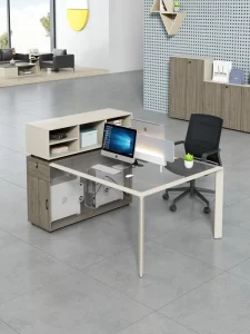 Modern Durable 2 6 Person Workstation Desk Ergonomic Home Office Computer Table Cubicles with Storage Cabinet