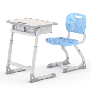 Modern Durable Adult Student Desks Chairs Saber Leg Slat Back Plastic Metal Eco-Friendly School Furniture for Classroom Home