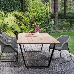 Modern Durable Aluminum Garden Furniture High Bar Set for Outdoor Dining & Park Resorts Rattan Bar Table and Chairs