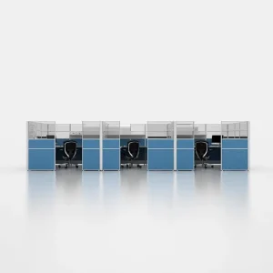 Modern Durable Aluminum Modular Office Workstation Cubicals with Independent Workspace for Home and Office Use