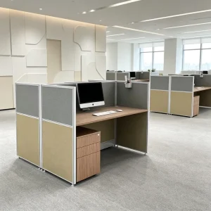 Modern Durable Aluminum Workstation Face-to-Face Office Modular Design Screen Partition Office Desk for Office Building