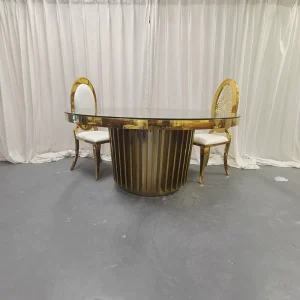 Modern Durable Circular Stainless Steel Wedding Hotel Banquet Restaurant Dining Table