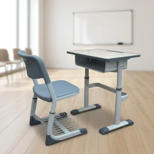 Modern Durable Classroom Furniture Set Middle School Students Desk and Chair School Furniture Supplier Adjustable Height