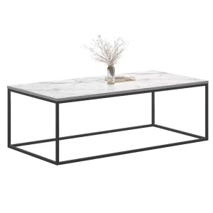 Modern Durable Coffee Table With Mfc Tabletop and Metal Frame Suitable for Living Room and Home Office