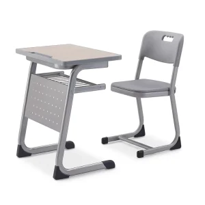 Modern Durable College Table and Chair Set with Steel+Plywood Custom Color Model PT-308K for School Classroom Furniture