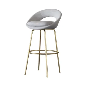 Modern Durable Counter Height Bar Stools Luxury Hotel Kitchen Fabric Commercial Use Bar Stool