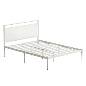 Modern Durable Double Bed Frame Heavy Duty Steel Convertible for Home Apartment Hotel Bedroom Dormitory Knock Down Structure