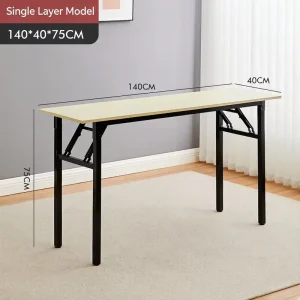 Modern Durable Double Layer Folding Wood Table for Outdoor Training Learning Homework with Adjustable Feet Multi Function Design