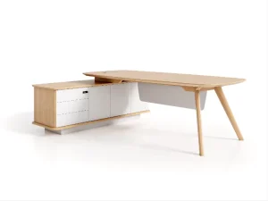 Modern Durable Eco Friendly Executive Office Desk with Storage for Supervisor Manager Team Lead