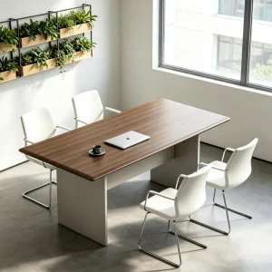 Modern Durable Eco Friendly Solid Wood Conference Table Rectangular Office Desk for 4 6 People Hotel Commercial Use