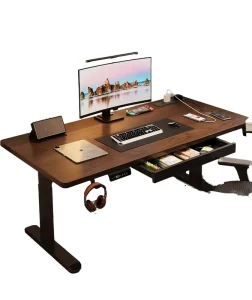 Modern Durable Electric Automatic Convertible Standing Desk Drawer Single Motor Height Adjustable Ergonomic Metal Frame