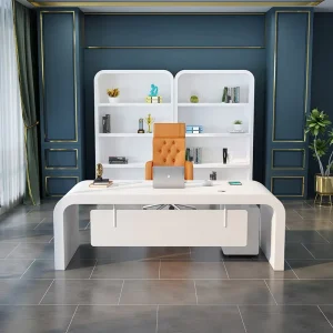 Modern Durable Executive U Shaped Office Desk with Square Room Design OEM Furniture