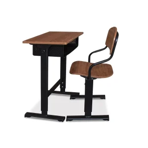 Modern Durable Fixed Single Seat School Student Study Desk and Chair Set