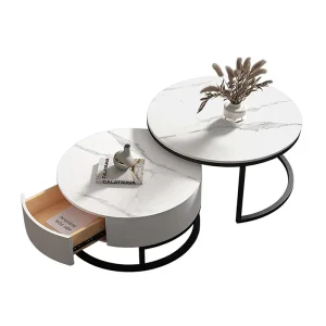 Modern Durable Iron Coffee Table Light Luxury Living Room Furniture for Small Apartment