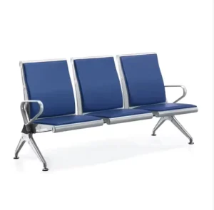 Modern Durable Leather Steel 2 3 4 5 Seater Medical Office Comfortable Salon Metal Airport Hospital Reception Waiting Chair