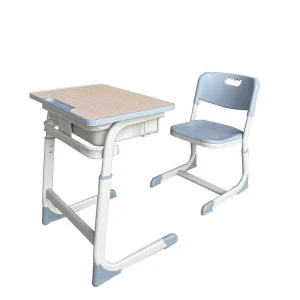 Modern Durable Metal Height Adjustable School and Home Desk Set with Customization Options