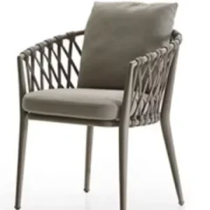 Modern Durable Outdoor Aluminum Alloy Dining Chairs for Villa Living Room Hotel Terrace & Courtyard