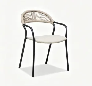 Modern Durable Portable Aluminum Alloy Outdoor Dining Chair for Hotel and School Use
