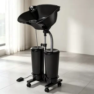 Modern Durable Portable Plastic Hair Washing Shampoo Bowl Sink Water Tank Electric Pump Salon Basin Barber Shop Home Use