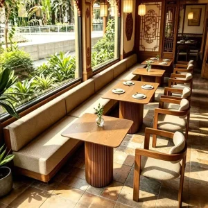 Modern Durable Restaurant Furniture Restaurant Table Chair Cafe Table Chair Restaurant Bench Seating Dining Table Dining Chair