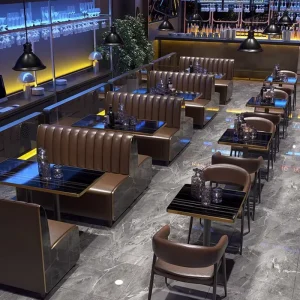 Modern Durable Restaurant Furniture Restaurant Tables and Chairs Dinner Table Restaurant Set for Hotel and Dining Use