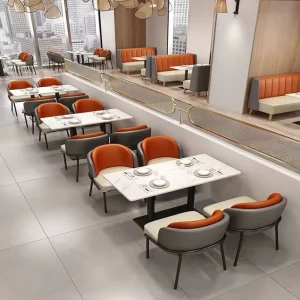 Modern Durable Sofa Booth Seating Apartment Hotel Metal Restaurant Furniture Commercial Cafe Booth Seating