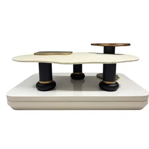 Modern Durable Wood Coffee Table for Living Room Home Furniture with Spacious Design