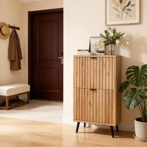 Modern Durable Wooden Extendable Shoe Rack Cabinet for Gym Living Room Warehouse Home Furniture