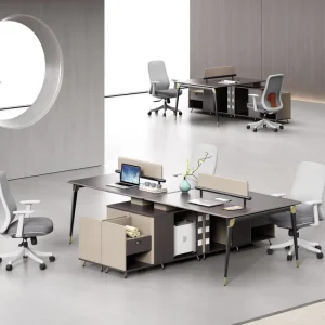 Modern Durable Wooden Modular Office Desk Customized Colors Portable Design for 2 4 Persons Multi Function Computer Workstation