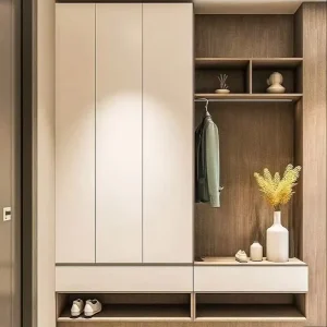 Modern Durable Wooden Shoe Storage Cabinet for Home Entryway and Living Room