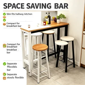 Modern Eco Friendly Bar Stool with Wall Partition for Kitchen and Dining