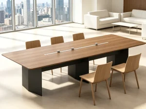 Modern Eco Friendly Durable Rectangle Wooden Conference Table for Office Meeting Rooms Commercial Furniture 12 Seating