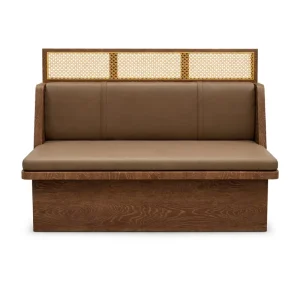 Modern Eco Friendly Durable Restaurant Furniture Booth Seating Upholstered Dining Bench Commercial Cafe Banquette Solid Wood