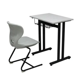 Modern Eco Friendly Durable School Desk and Chair Set for Children with Wood Top