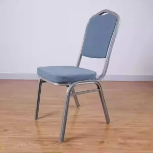 Modern Eco Friendly Durable Stackable Metal Aluminium Restaurant Furniture Banquet Chairs Soft Fabric Dining Villa