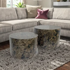 Modern Eco-Friendly MDF Coffee Table with 3D Sticker Paper Contemporary Design for Home or Living Room Furniture Use