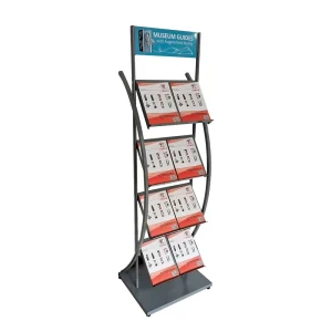 Modern Eco Friendly Metal Magazine Display Rack Stand for Advertising
