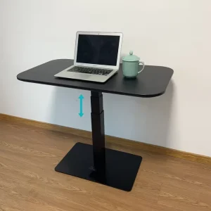 Modern Eco-Friendly Pneumatic Lift Metal Tea Table Single Leg Convertible to Living Room Side Table Office Desk & Dining Table