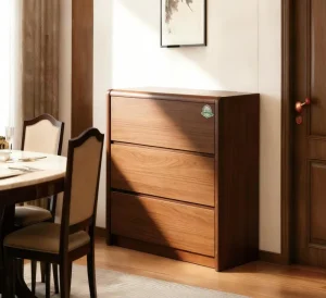 Modern Eco Friendly Shoe Cabinet 3 Drawers Multi Functional Entryway Home Office Hotel Storage Spacious Design Durable