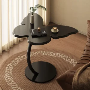 Modern Eco Friendly Solid Wood Foldable Coffee Table with Balcony Iron Frame for Living Room Home Furniture Center Table