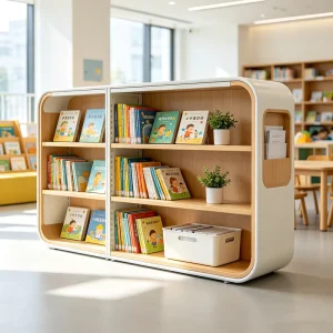 Modern Eco Friendly Stainless Steel Adjustable 3 Layer Library Furniture Bookcase Bookshelf for Hospital School Office Living