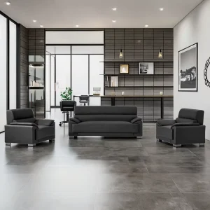 Modern Eco Friendly Three Seat Office Business Sofa Upholstery VIP Living Room Luxury Furniture Office Sofa