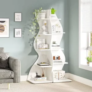 Modern Eco-Friendly Wooden Bookcases with Wooden Shelves for Living Room Bedroom Home Office and Hotel Use Home Furniture