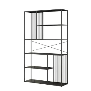 Modern Eco friendly Convertible Steel Metal Display Shelf Bookshelf Rack for Living Room Furniture Home Office Use