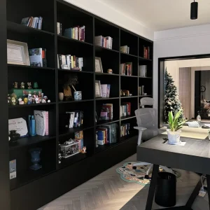 Modern Eco-friendly Durable Bookcase Bookshelf System Customizable Floor Mount Shelving Unit Hotel Apartment