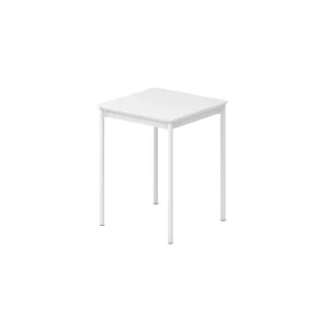 Modern Eco friendly MDF Training Table with Slender Steel Legs White Color for Office Meetings & Training Rooms