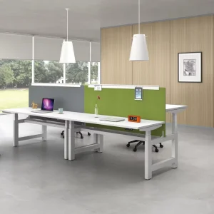 Modern Electric Height Adjustable Office Worktable Foldable Design Easy Assembly Office Furniture System Desk