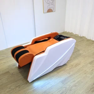 Modern Electric Reclining Massage Shampoo Chair High-Density Sponge Plastic Basin Adjustable Footrest for Barbershop Salon Use