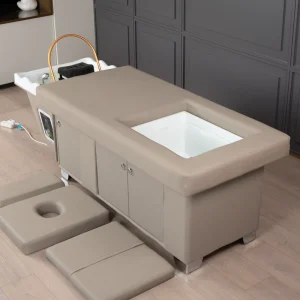 Modern Electric Salon Shampoo Chair Multifunctional Beauty Spa Backwash Unit with Water Circulation and Footbath